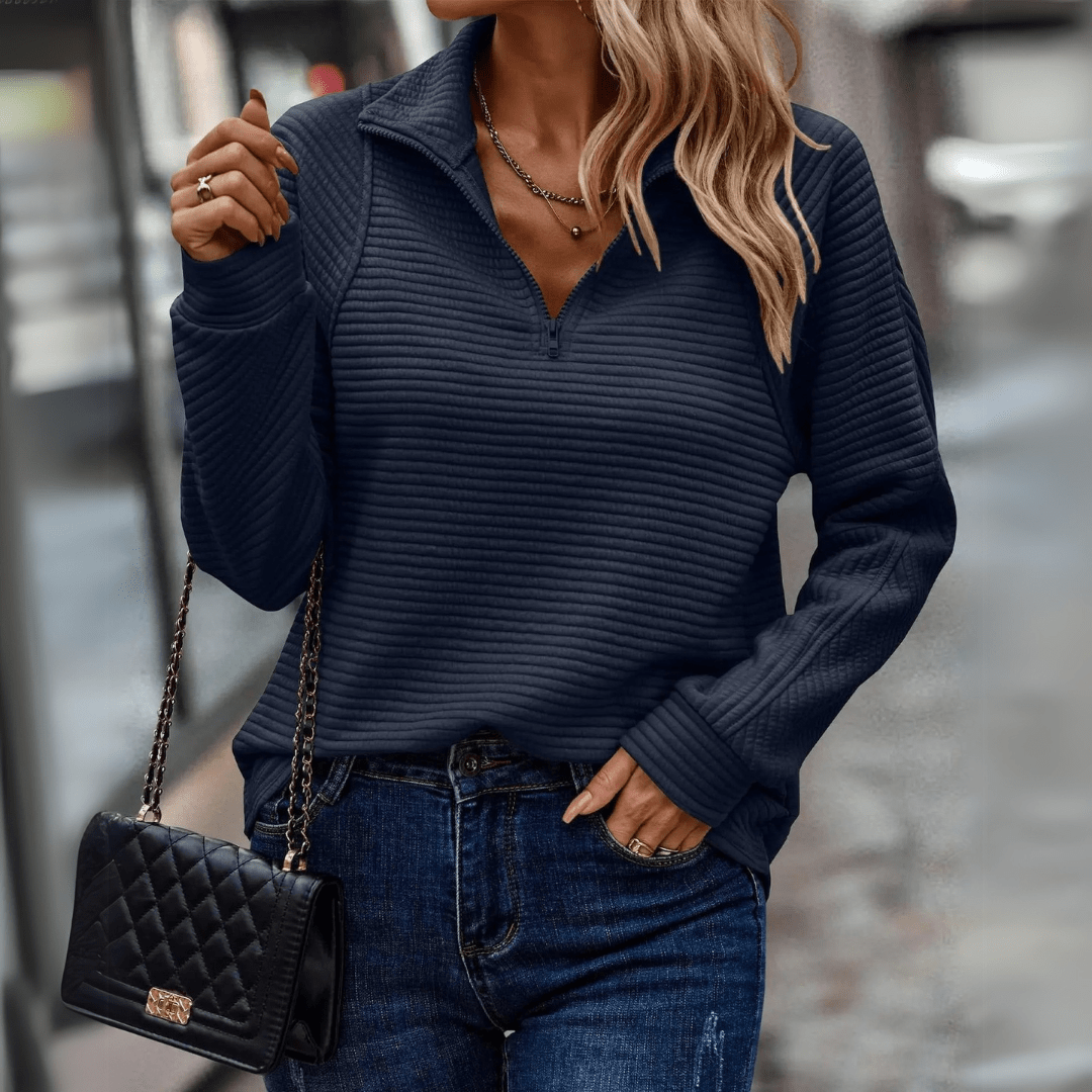 Jenica | Chic Halvdraget Tröja