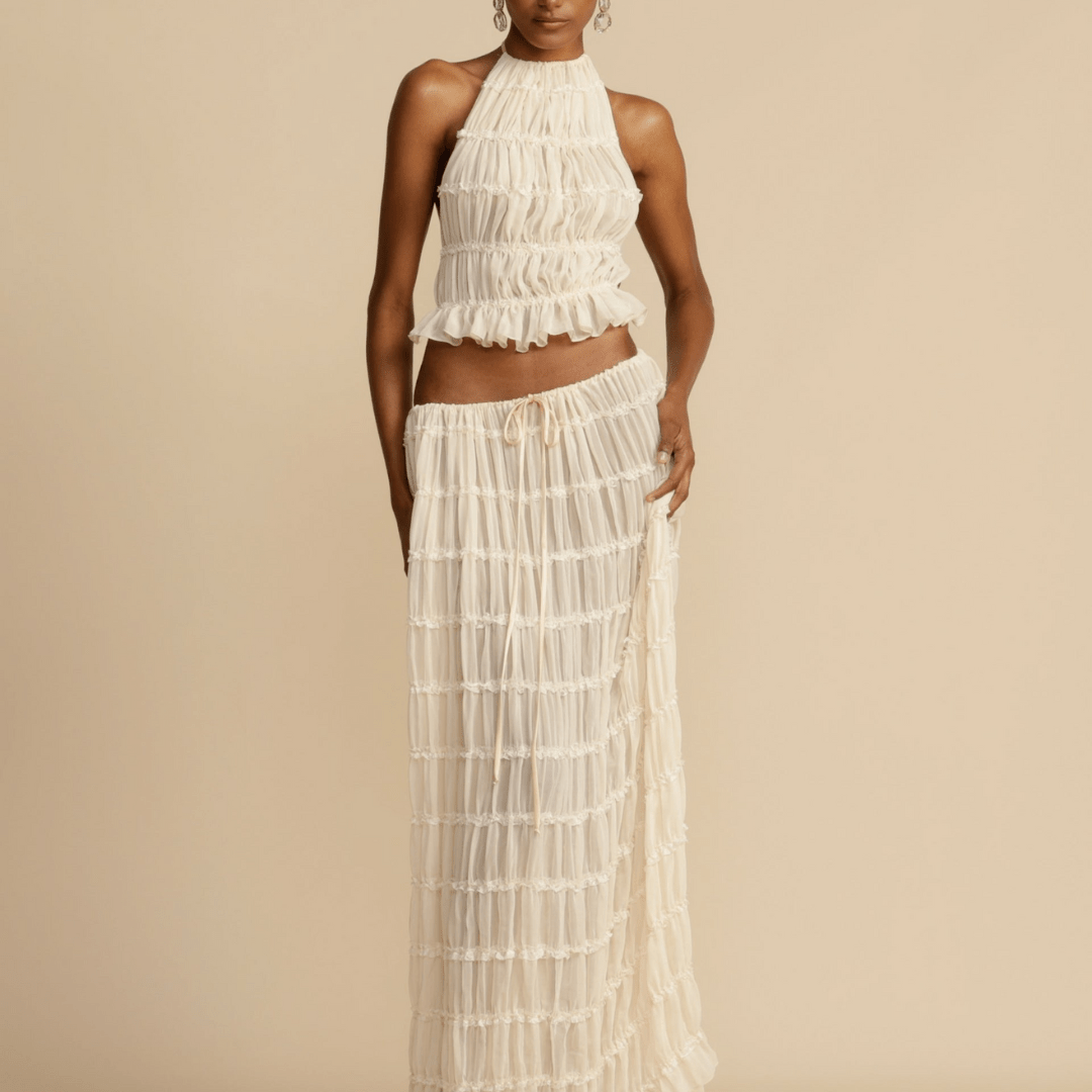 Lira | Halterneck Top och Kjol Set