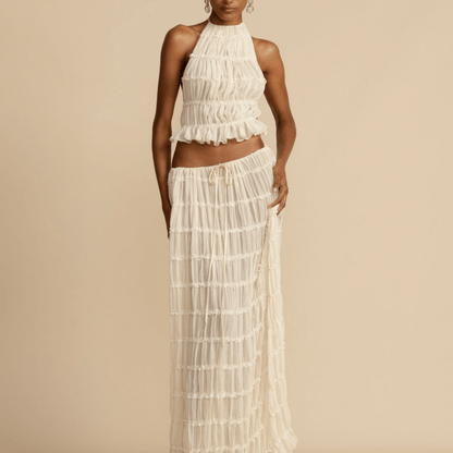 Lira | Halterneck Top och Kjol Set