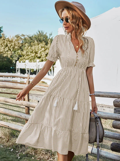 Elodie | Randig Tassel Midi