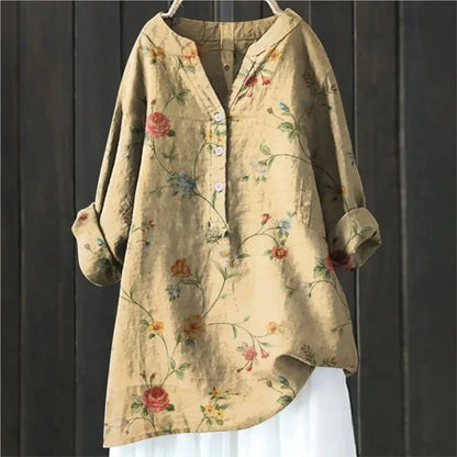 Emilia | Blus med Blommig Accent