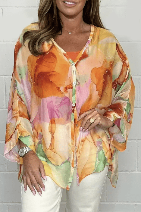 Kiara | Graciös Charm Chiffon Topp