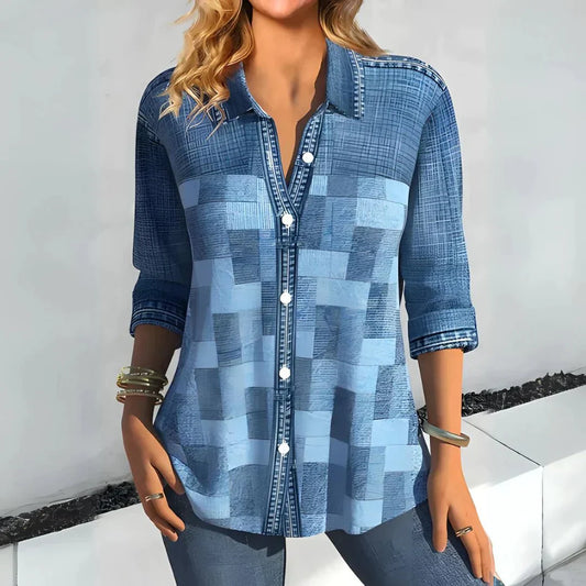 Hazel | Klassisk Rutiga Blus