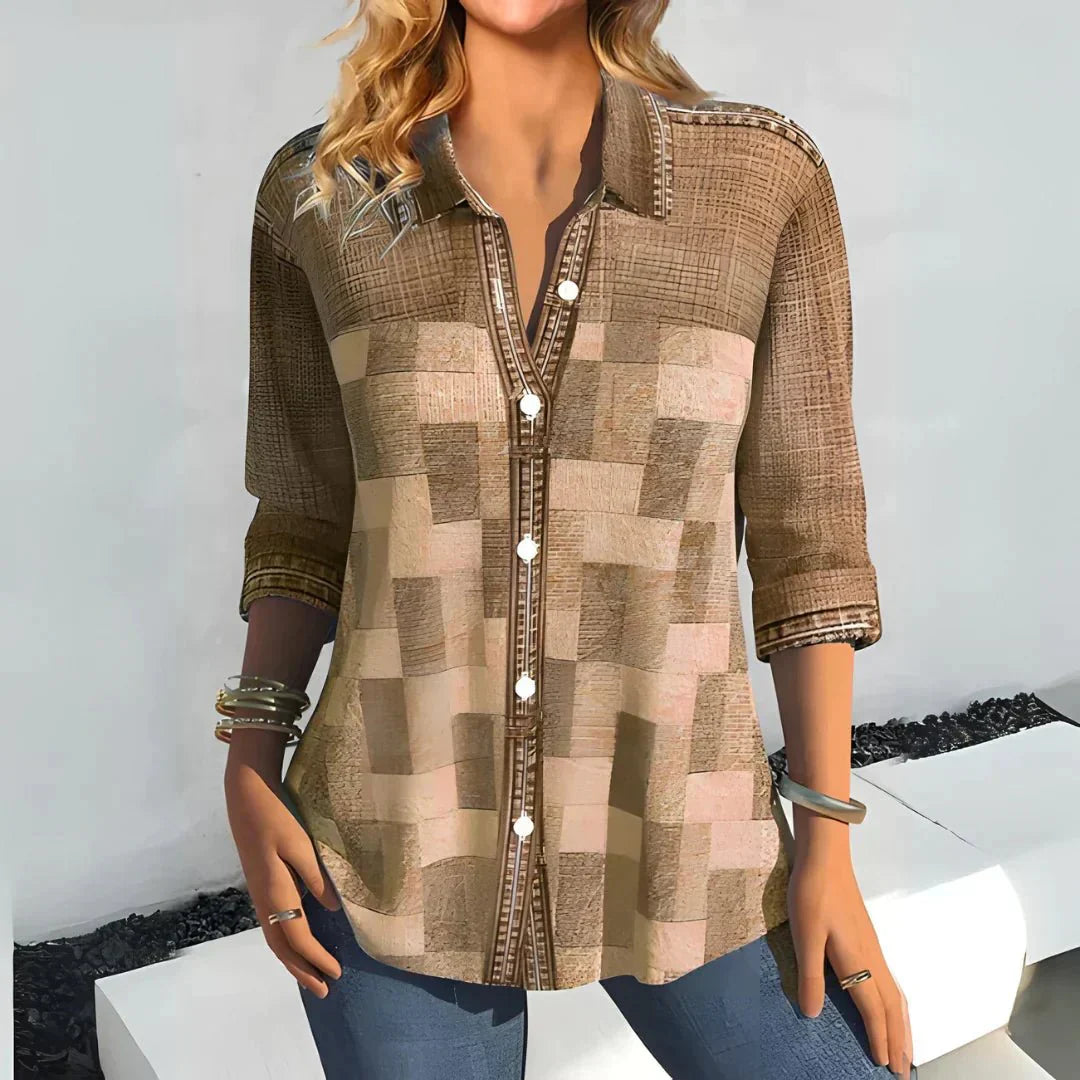 Hazel | Klassisk Rutiga Blus