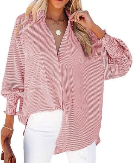 Jillian | Elegant Randig Skjorta