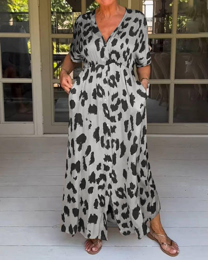 Lucia | Chic Leopardmönstrad Klänning