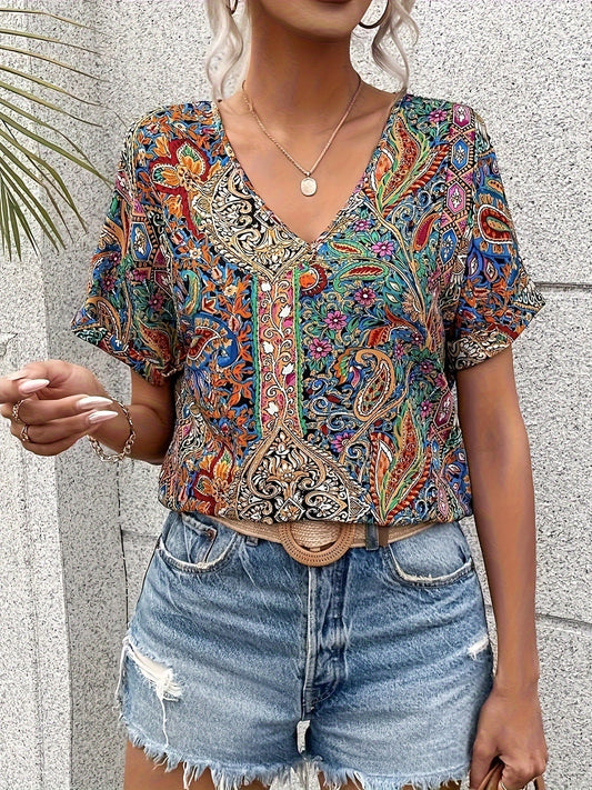 Sara | Månbelyst V-ringad Blus