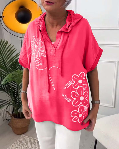 Lory | Blommig Huva Blus
