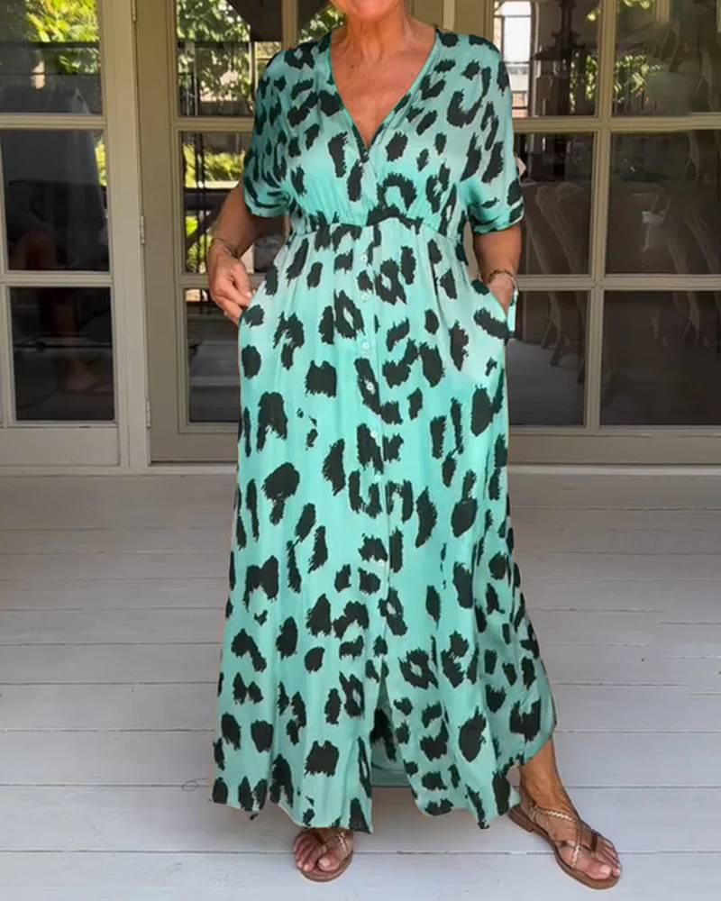 Lucia | Chic Leopardmönstrad Klänning