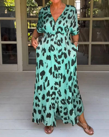 Lucia | Chic Leopardmönstrad Klänning