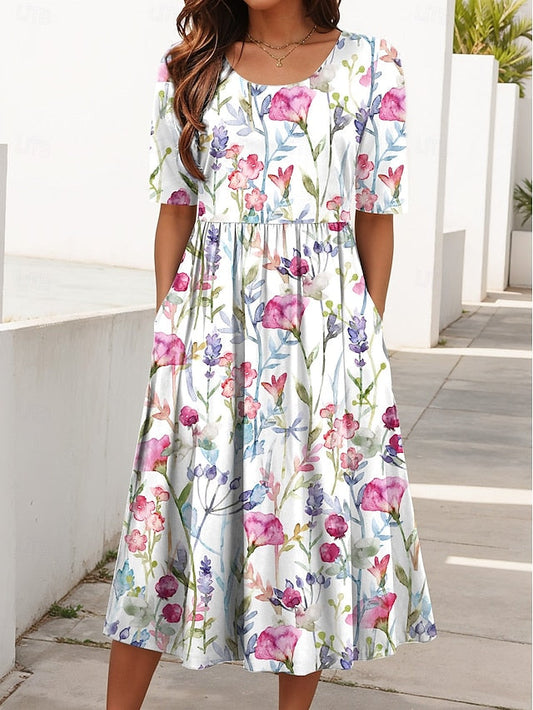 Carlyn | Blommig Lätt Midi