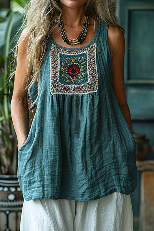 Marigold | Retro Lös Bohemisk Topp