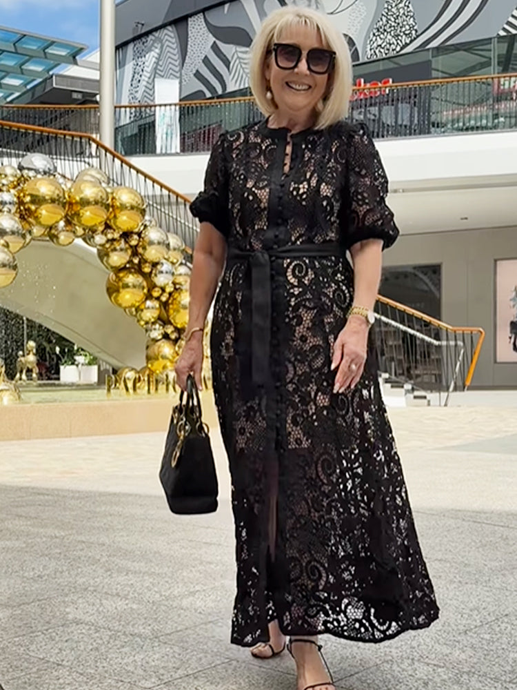 Charlotte | Tidlös Spets Maxi Klänning