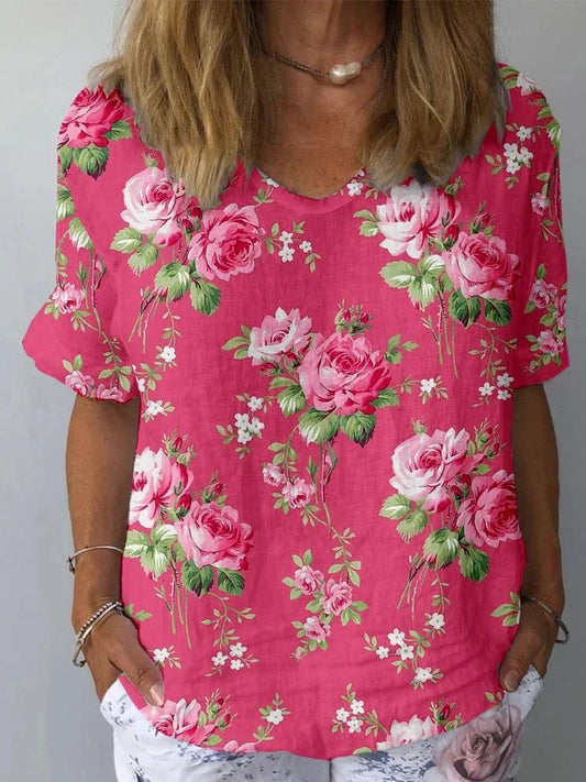 Lisa | Konstnärlig Blommig Skjorta