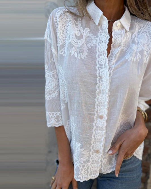 Talia | Klassisk Knappad Blus