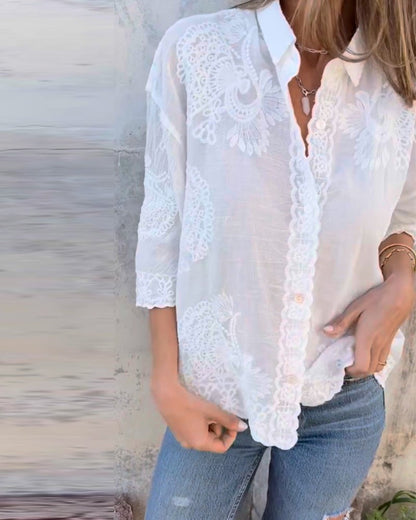 Talia | Klassisk Knappad Blus