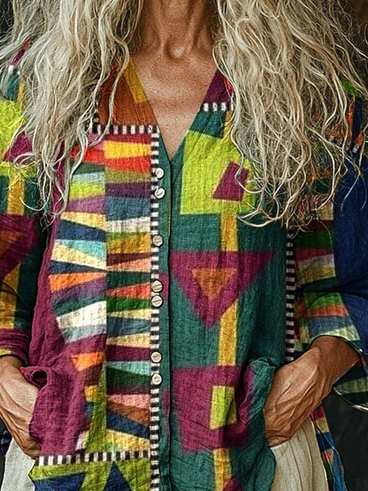 Lucila | Konst Långärmad Skjorta
