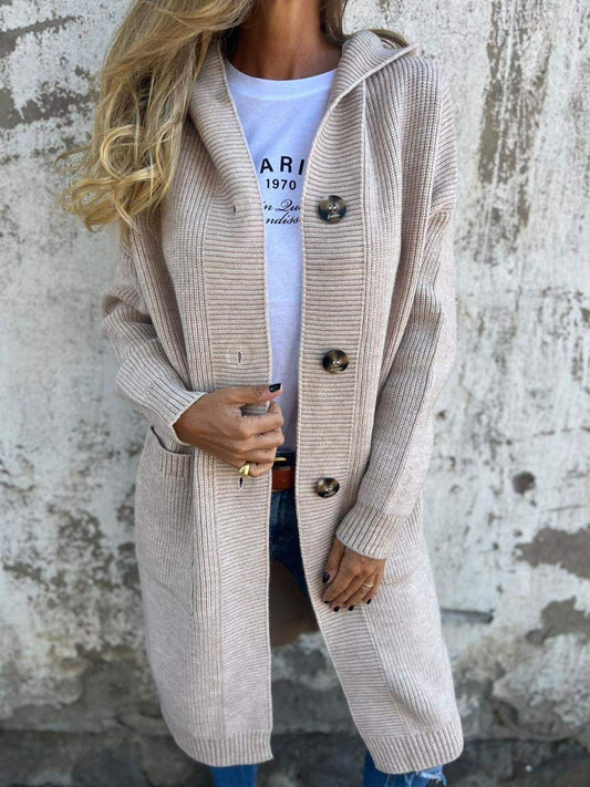 Rosalie | Chic Lång Stickad Kofta