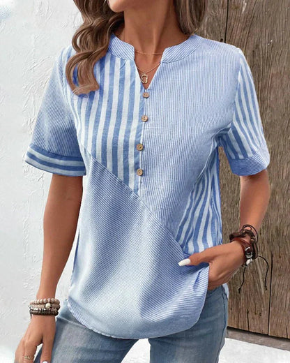 Lila | Mjuk Randig Blus