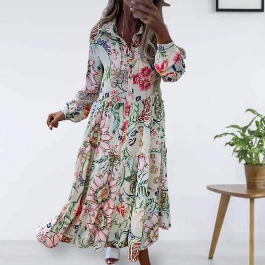 Camillan | Elegant Blommig Wrap Klänning