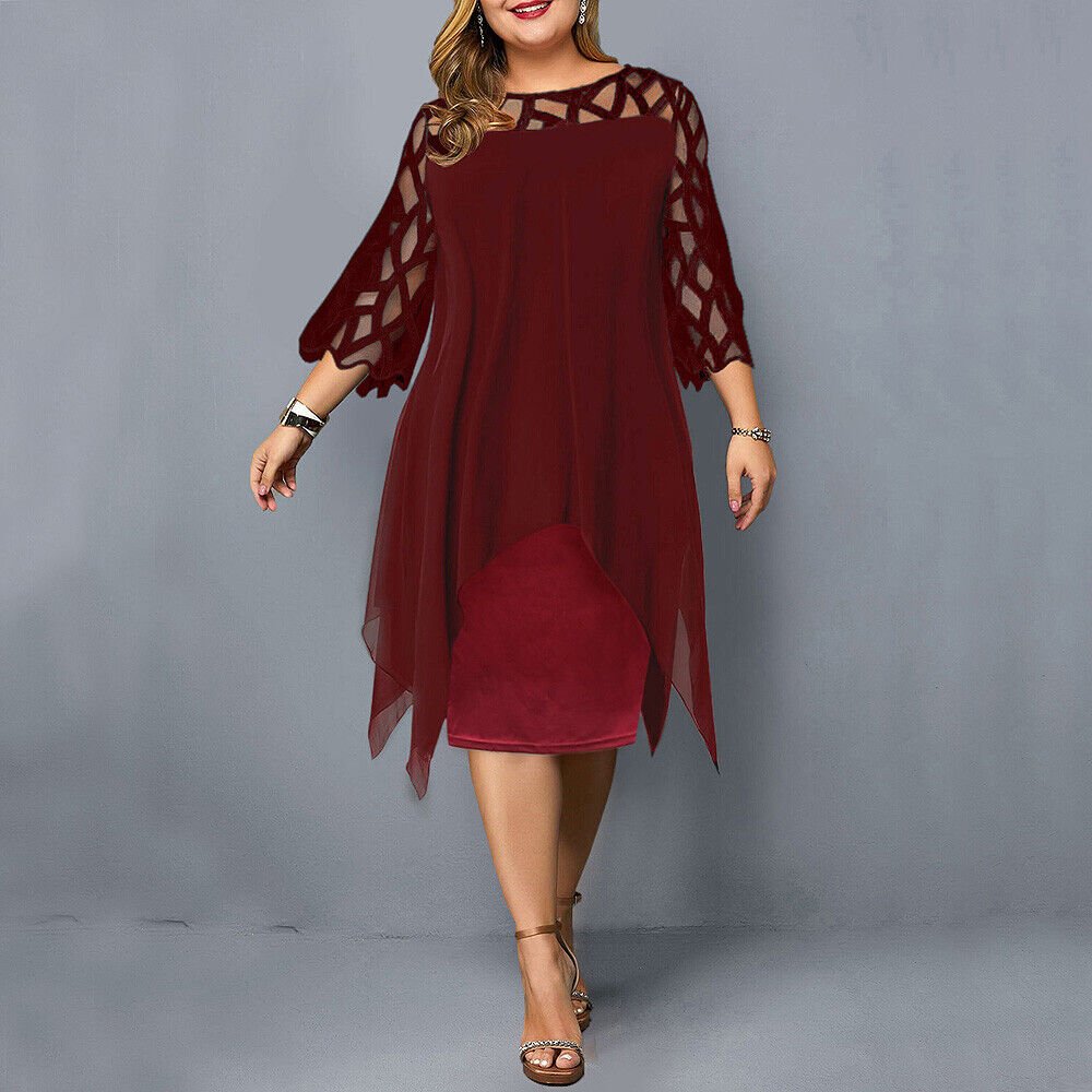 Kaycie | Chic Curvy Midi Klänning