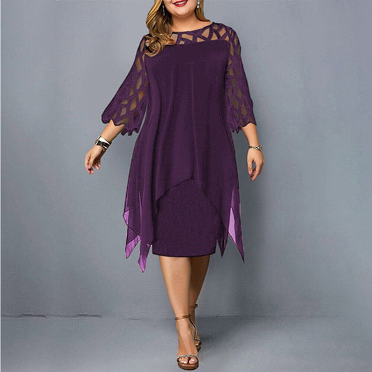 Kaycie | Chic Curvy Midi Klänning