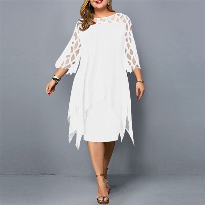 Kaycie | Chic Curvy Midi Klänning