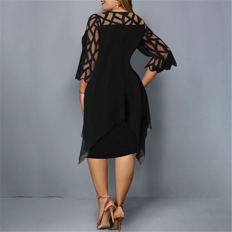 Kaycie | Chic Curvy Midi Klänning