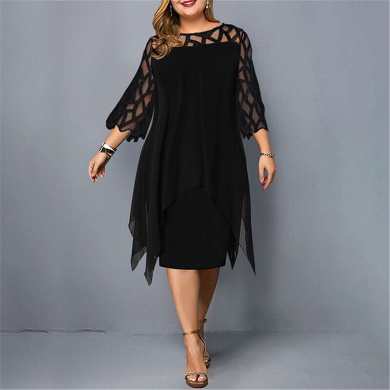 Kaycie | Chic Curvy Midi Klänning