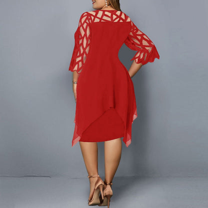 Kaycie | Chic Curvy Midi Klänning