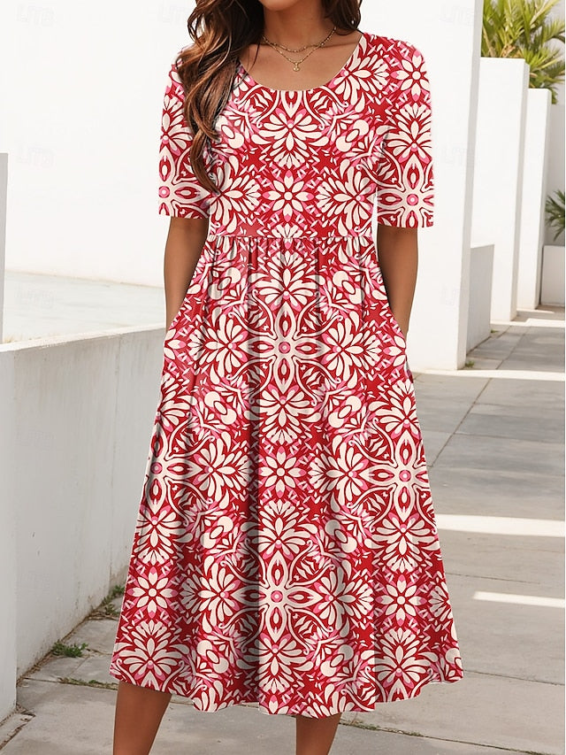 Carlyn | Blommig Lätt Midi