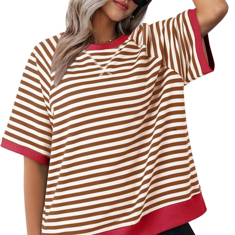 Tessa | Avslappnad Randig T-shirt