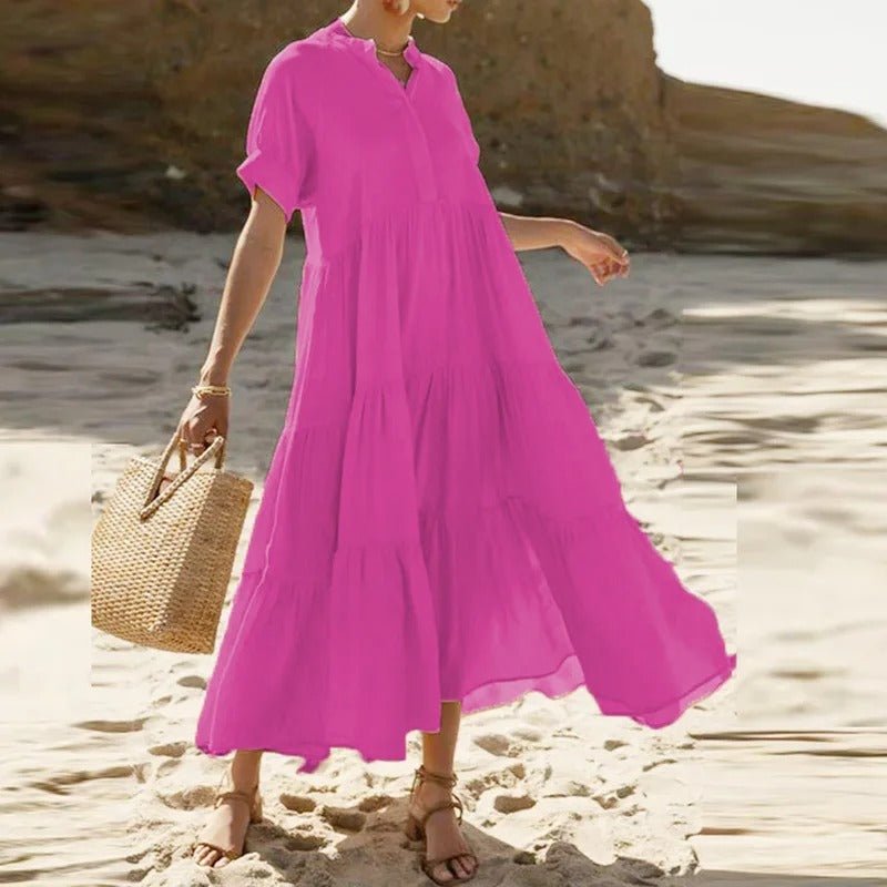 Zarama | Lyxig Satin Midi Klänning