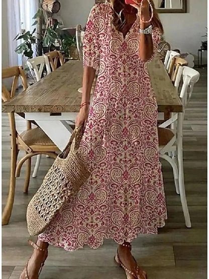 Luna | Bekväm Boho Klänning med Smickrande Passform